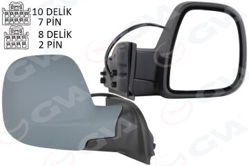 Dış Dikiz Aynası Fıat Yeni Doblo Combi- Carg0 Elektrikli Astarlı Rezistanslı Otomatik Açma Kapama Sağ 23- GVA 1029108