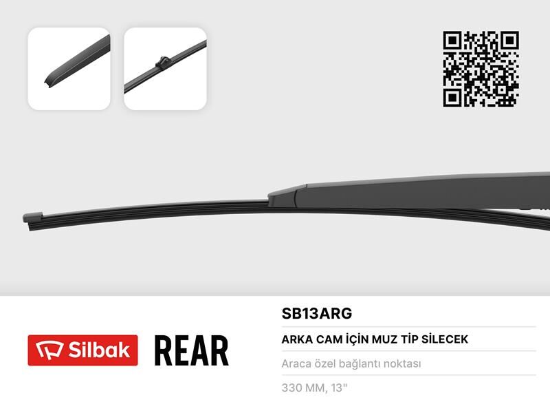 Silecek Süpürgesi Arka Muz Tipi 330Mm A3 04/12> Q5 08/09> SILBAK SB13ARG