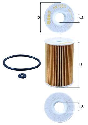Yag Fıltresı Mercedes M166 W168 W414 MAHLE OX135.1D