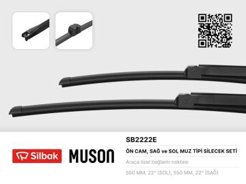 Silecek Süpürgesi 550/550Mm Muz Tipi A4 03-04 Cabrıloet 04-07 Mercedes C-Class 03-07 Mercedes Clk SILBAK SB2222E
