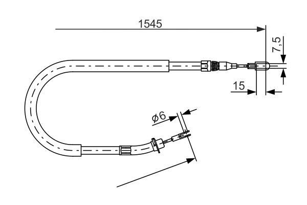 Fren Halatı Arka Mercedes Sprınter B901>B904 96>06 1545Mm/1360Mm BOSCH 1987477857