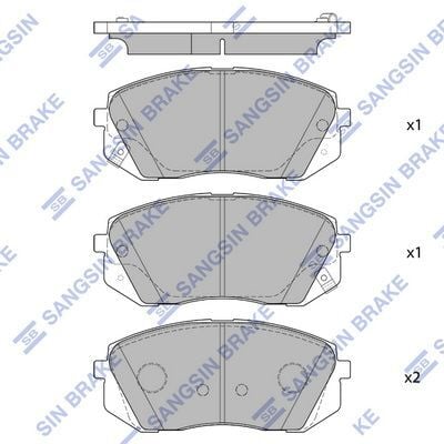 Ön Fren Balata Kıa Sportage 1.6L G4fj T-Gdı 15-> / Hyundaı İx35 2.0L D4ha Crdi 10-> 1.6L G4fd Gdi 11-> / Kona. Tucson 1.6L G4fj T-Gdı 15-> SANGSIN SP1682