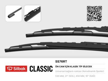 Silecek Süpürgesi 530/450Mm Rüzgarlıklı Mıcra Polo Iıı 95-01 SILBAK SS76RT