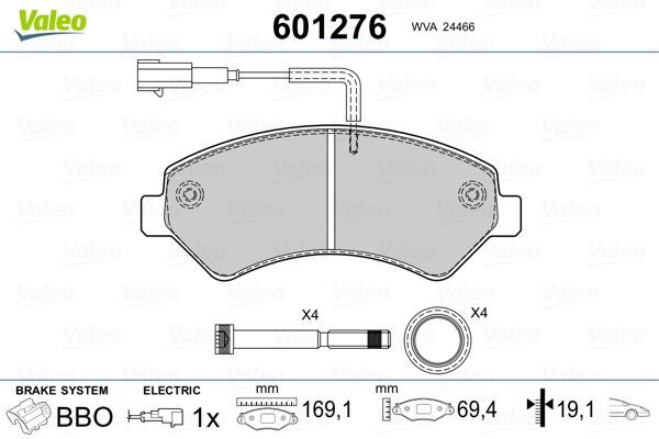 Ön Fren Balatası Boxer-Ducato-Jumper 06>16 VALEO 9001072