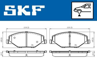 Fren Balatası Ön Skoda Fabia 11/11> SKF VKBP80628