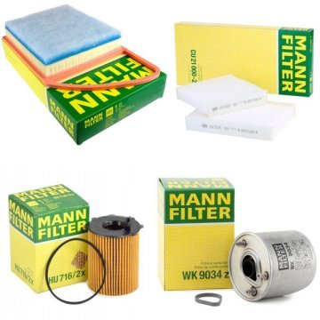 Citroen C3 1.4 Hdi Euro5 Periyodik Bakım Filtre Seti Mann Marka Orjinal C3585 - HU716-2x - WK9034z - CU21000-2
