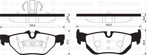 Fren Balatası Arka Bmw E81 E82 E87 E88 E90 E91 E92 E93 F30 F35 E84 SANGSIN SP2158