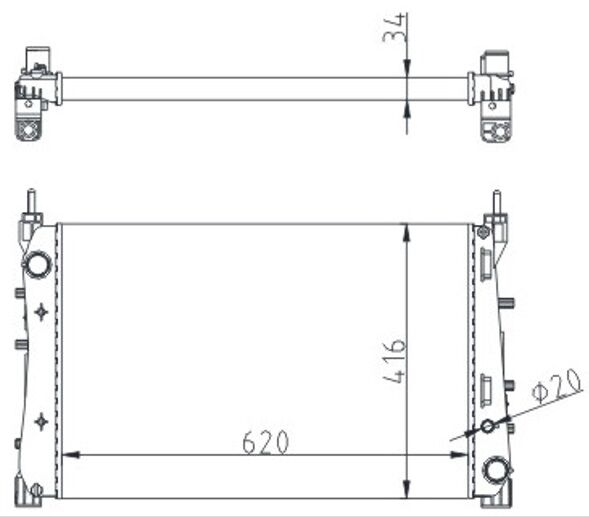 Radyatör Fıat Lınea 1.3 D 2007 VALEO 733109
