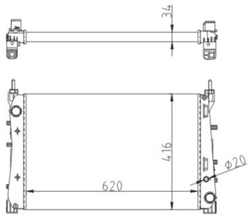 Radyatör Fıat Lınea 1.3 D 2007 VALEO 733109