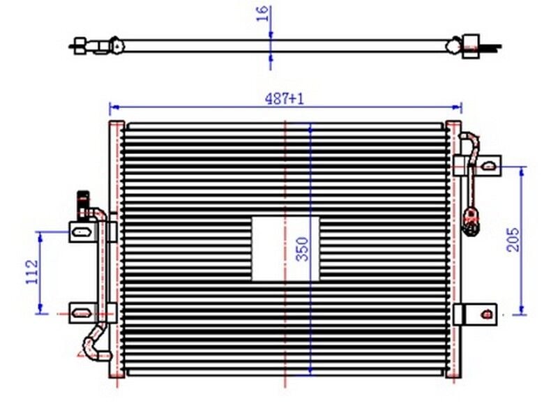 Klima Kondenseri Albea 1.2-1.6 445X350x16 ORIS CFI403016