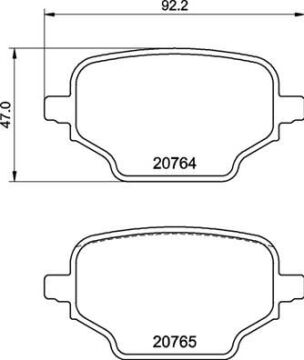 Arka Fren Balatası Opel Combo E Peugeot Partner-Rıfter Cıtroen Berlıngo Toyota Proace Cıty 18> Fıat Doblo 23> BREMBO P59098