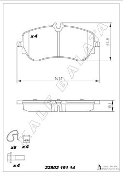 Balata Arka Tge Panelvan / Van-Platform Şasi 16- KALE 22802 191 14 MSH KD20