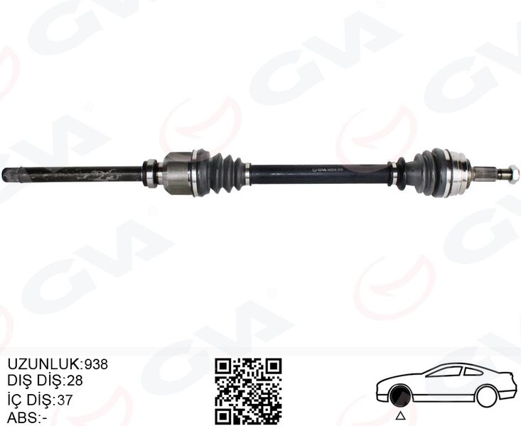 Komple Aks Ön Sağ Peugeot P508 18> P3008 18> P5008 16> Cıtroen C4 18> C5 Aırcross 18> 1.2-1.5-1.6 Bl Uehdı-Puretech-Thp Opel Grandland 1.2-1.5-1.6 Otomatik 28X37x938 GVA 4443316