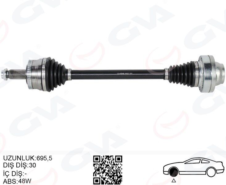 Komple Aks Arka Sağ/Sol Range Rover 3 Vogue L322 02>12 692Mm GVA 4499227