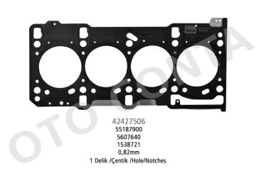 Silindir Kapak Contası 0.82Mm Astra H-Astra J-Corsa C-D-E Merıva A-B Aveo-Lınea-Punto-Fıorıno-Egea Doblo-Nemo-Bıpper 1.3 Cdtı Mtj-Dth-Dt-Dte-Dtj-Dtn-Dtr-Jtd-Hdı-Fhz 1 Çentik -55278855 OTOCONTA 42427506