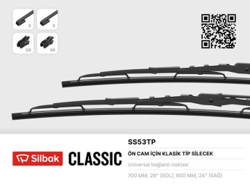 Silecek Süpürgesi Ön Ford Transit 01> Takım 700Mm-600Mm SILBAK SS53TP