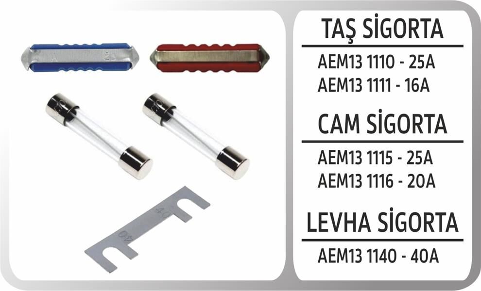 Cam Sıgorta 25A AEM13 1115