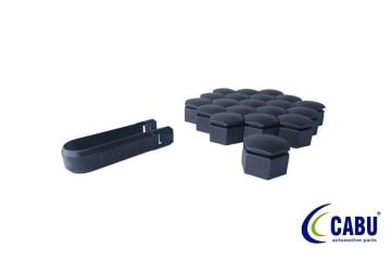 Bijon Kapağı Siyah 22X21mm Insıgnıa - A 20 Adet 220644 CABU 220668