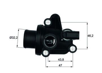 Termostat 87 C Mercedes Om668 W168 W414 MAHLE TI12.87