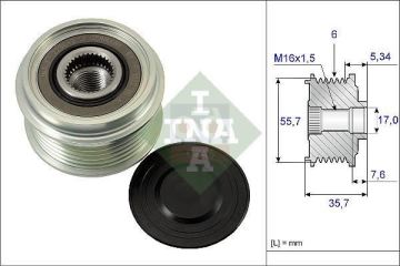 Opel Antara 2.0 Dizel Şarj Dinamo Kasnağı İNA Marka 93743440 - 535007710