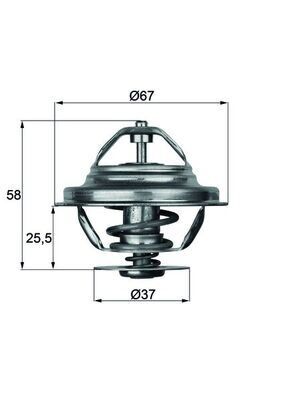 Termostat 80 C Mercedes Om616 W123 W460 MAHLE TX20.80D