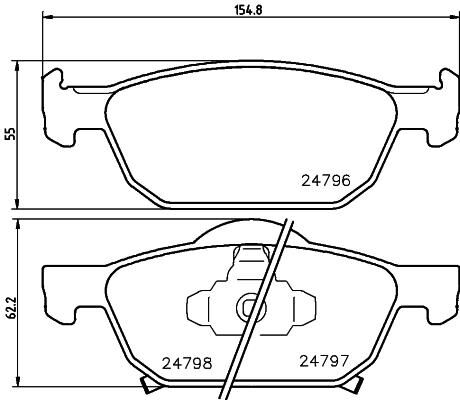 Ön Fren Balata Honda Accord 2.0L R20a3 Cu Kasa 08-> SANGSIN SP1605