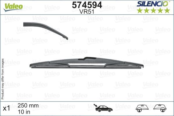 Arka Cam Silecek Süpürgesi Opel Astra K 15>21 Insıgnıa B 17> 250Mm VALEO 574594