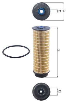 Yakıt Filtresi Iveco Daıly Iv-V-Vı 14> 2.3 Jtd F1a 3.0 Jtd F1c Euro 6 MAHLE KX564D