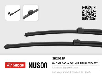 Silecek Süpürgesi 650/550Mm Muz Tipi Scenıc Iı 05/03 SILBAK SB2622F