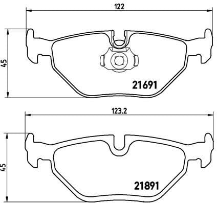 Fren Balatası Arka Bmw E39 BREMBO P06023