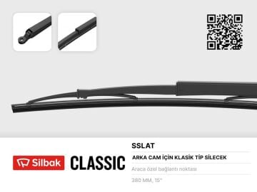 Silecek Süpürgesi 385Mm Arka Cam Silme Sistemi Kartal Slx SILBAK SSLAT