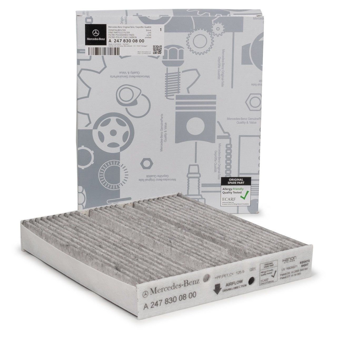 Mercedes W177 Kasa A180D Karbonlu Polen Filtresi Orijinal Mercedes A2478300800