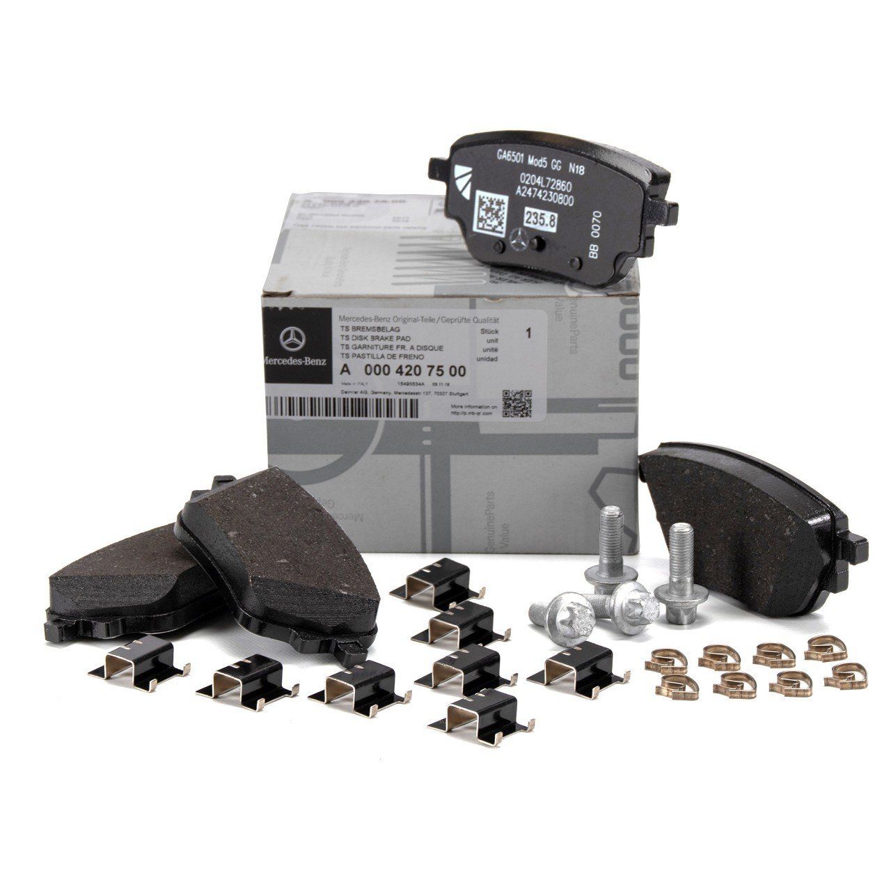 Mercedes W177 2018- Sonrası A180D Sportback Arka Fren Balata Takımı Orijinal Mercedes A0004209905