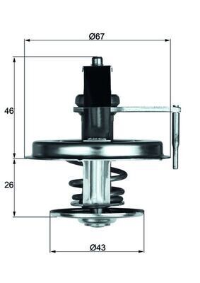 Termostat 84 C Mercedes S-Class M116 M117 W126 C126 MAHLE TX22.84D