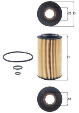 Yag Fıltresı Mercedes Om611 W203 W211 W210 W639 B901>B904 MAHLE OX153D3
