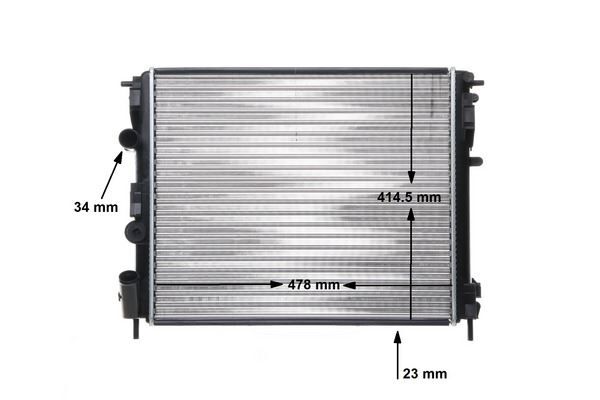 Radyatör Clıo Iı-Kng -Logan-Solenza-1.5Dci-1.4-1.6 16V-1.9Dtı Ac Mek 480X415x34 MAHLE CR35000S