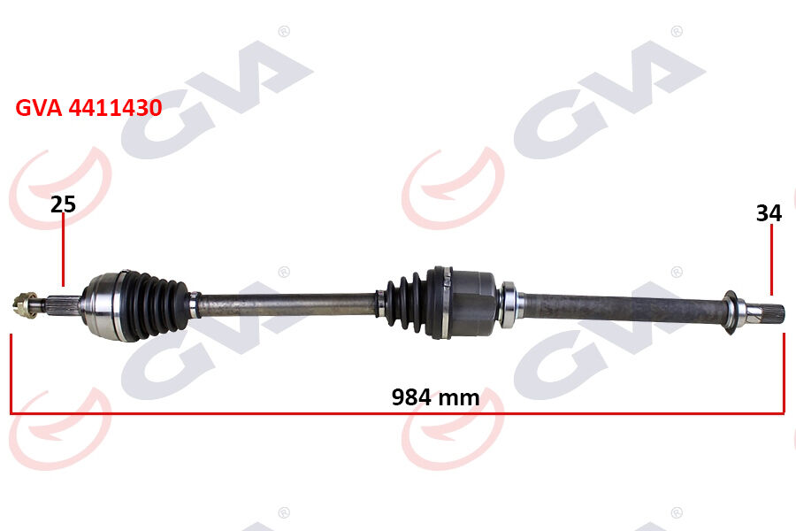 Komple Aks Sağ Renault Fluence 09- Megane Iv 1.5 Dci 6 Vites Auto. 984Mm GVA 4411430