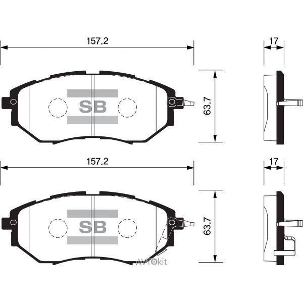 Balata Ön Disk Subaru Legacy 2.0 05-09 Outback 3.0 Trıbeca 05 > Gdb3372 SANGSIN SP1534