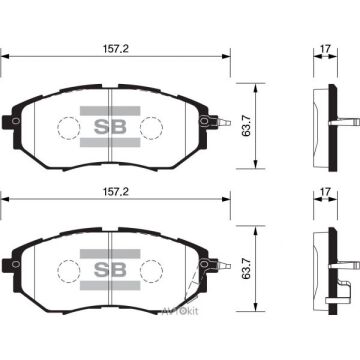 Balata Ön Disk Subaru Legacy 2.0 05-09 Outback 3.0 Trıbeca 05 > Gdb3372 SANGSIN SP1534