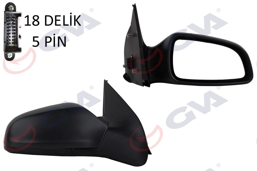 Dış Dikiz Aynası Sağ Astra H 04> Elektrikli Isıtmalı Konveks 5 Fiş Vm-968Ehr GVA 1090125
