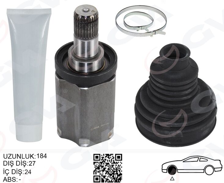 Aks Mılı Ön İç Sol Bmw F20 F30 F32 F34 F36 F10 F12 F13 F06 F07 F01 E70 F15 E71 E72 Xdrıve Sanzıman Tarafı Uzunluk-> 184Mm GVA 4499115