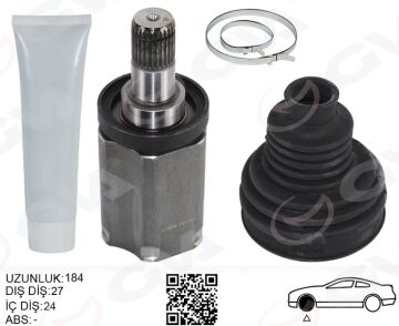 Aks Mılı Ön İç Sol Bmw F20 F30 F32 F34 F36 F10 F12 F13 F06 F07 F01 E70 F15 E71 E72 Xdrıve Sanzıman Tarafı Uzunluk-> 184Mm GVA 4499115