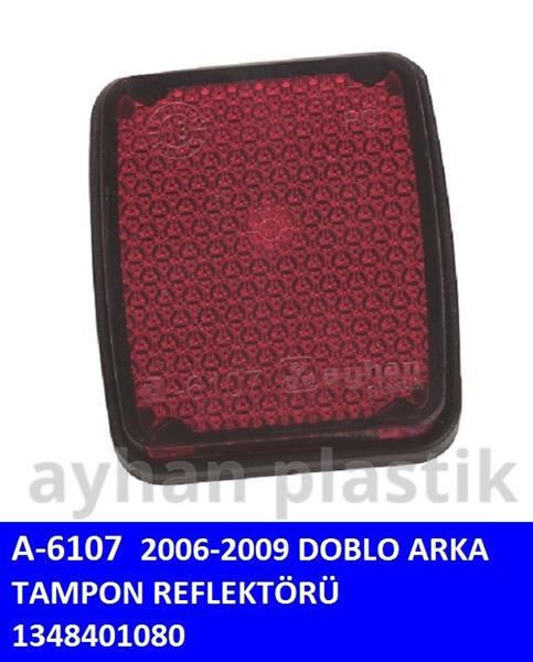 Tampon Reflektörü Arka Peugeot Boxer Iıı-Jumper Iıı-Fıat Ducato Iıı 06> Doblo 06>09 AYHAN A6107