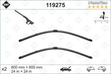 Sılecek Supurgesı Takımı 600Mm / 600Mm Mercedes C-Class W204 S204 Swf VALEO 119275