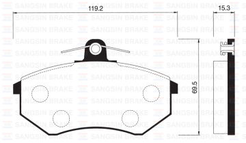 Ön Fren Balata İnce Vw Golf Iı Iıı / Polo Classıc 95-> / Passat 88-97 / Caddy 95-04 / Seat Cordoba / Ibıza Gdb1048-Gdb1044 SANGSIN SP1043