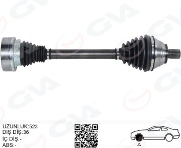 Aks Ön Sol Golf Plus 1.9Tdı 05- Golf V 1.9Tdı 03- Golf Vı 2.0Tdı 08- Toruran 1.9Tdı 03- GVA 4475093