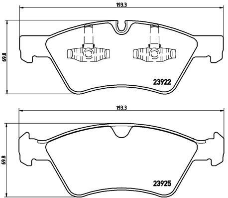 Fren Balatası On Mercedes W211 S211 W164 W251 BREMBO P50063