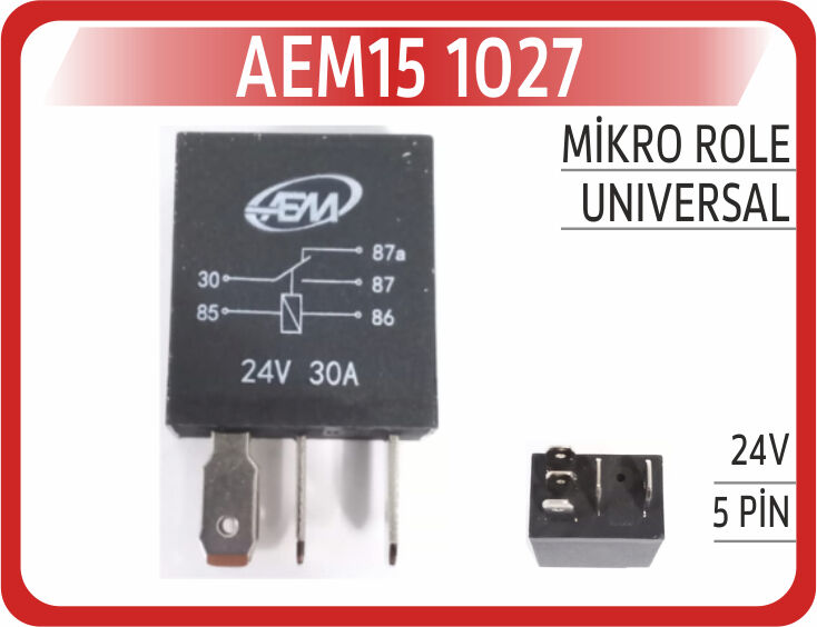 Mikro Role 24V 5Pin AEM15 1027