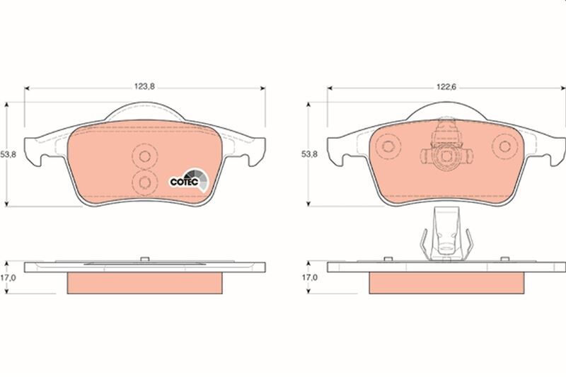 Arka Balata Volvo S60 2000-2010 S80 1998-2006 V70 97-07 Xc70 97-07 S70 97-00 TRW GDB1389