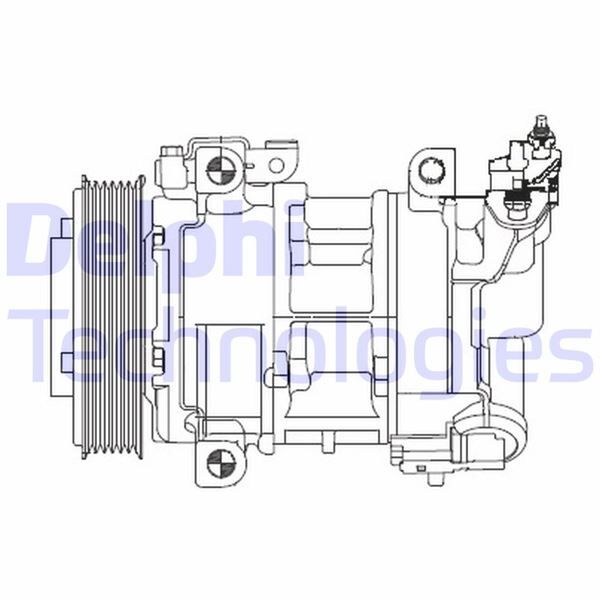 Klima Kompresörü P308-P5008-P3008-Rcz-Partner-Berlıngo-C4-Ds4-Ds5 09>16 1.4 16V Ep3c 1.6 Thp-Vti Ep6c-Ep6cdt DELPHI CS20325